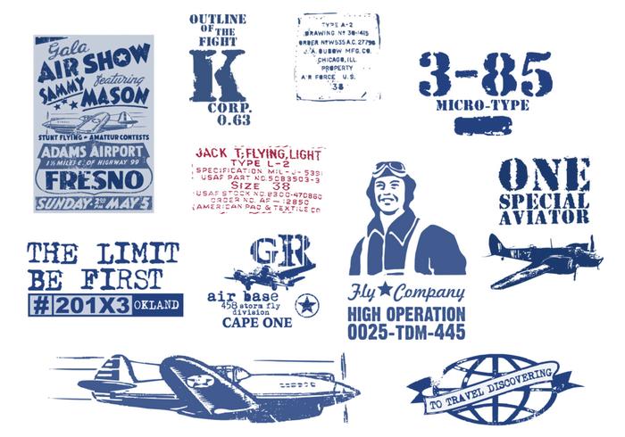 700x490 Vintage Aviation Vector Pack