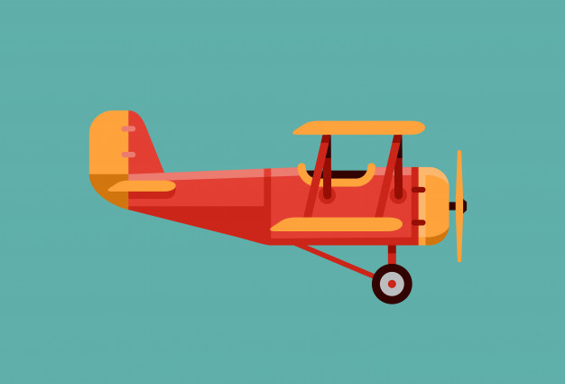 626x425 Vintage Airplane Vector Illustration In Flat Style Vector