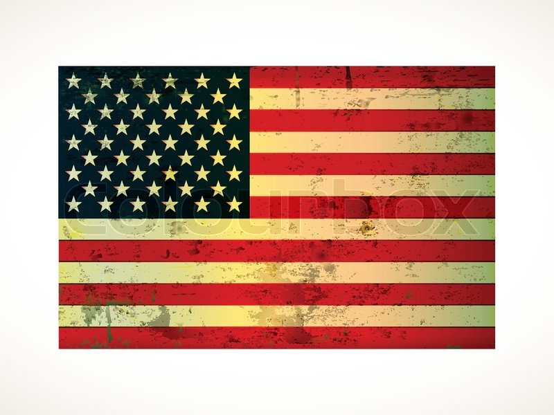 800x600 Old Vintage American Flag Grunge On Paper Stock Vector Colourbox