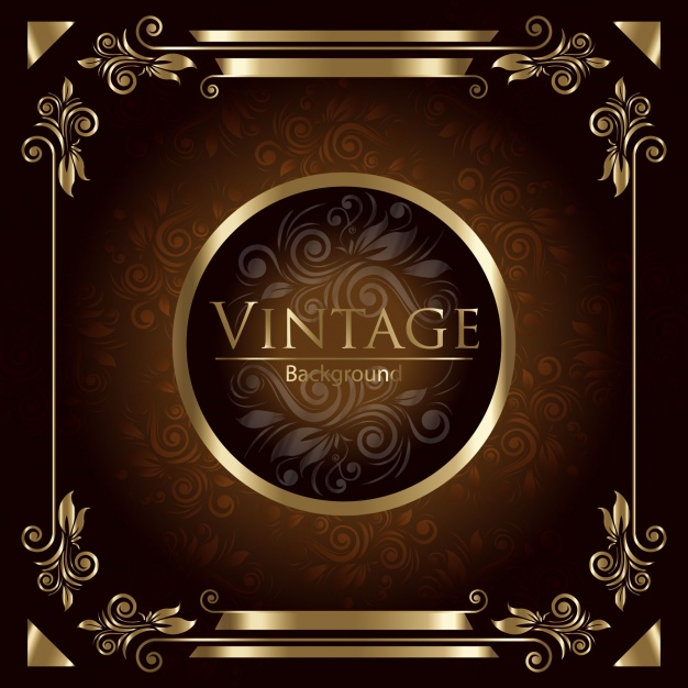626x626 Golden Vintage Background Vector Free Download