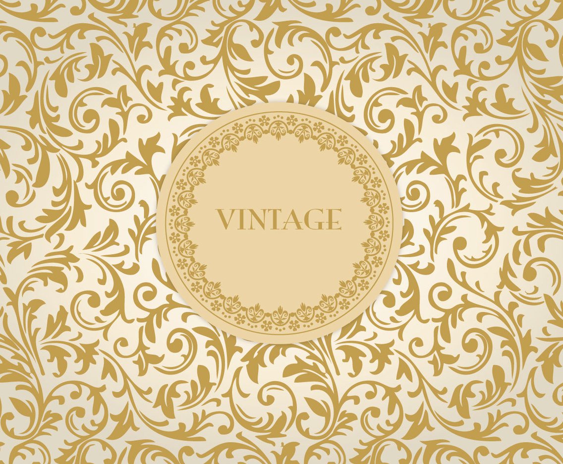 1136x936 Gold Vintage Floral Background Vector Art Amp Graphics