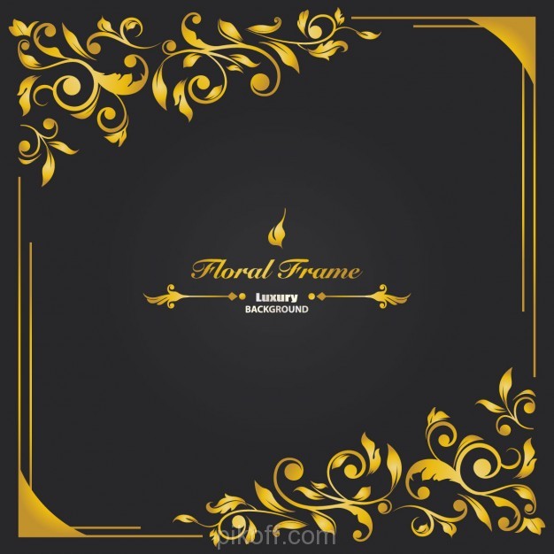 626x626 Ai] Luxury Floral Frame Background Vector Free Download