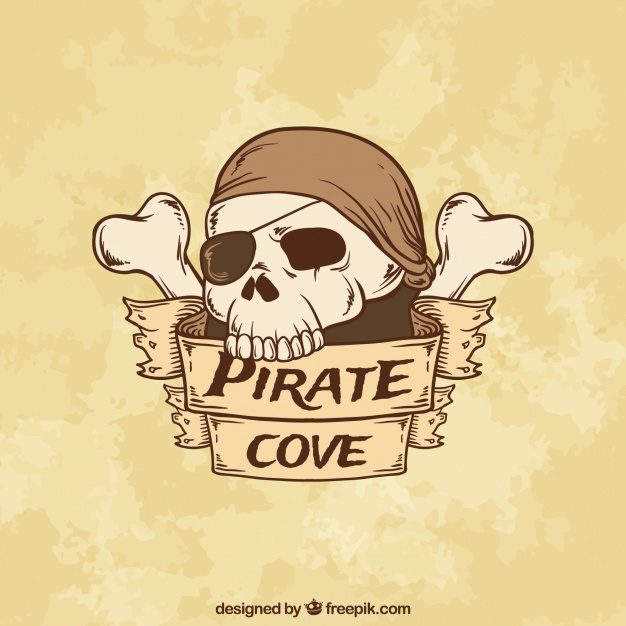 626x626 Skull With Patch Vintage Background Vector Free Download