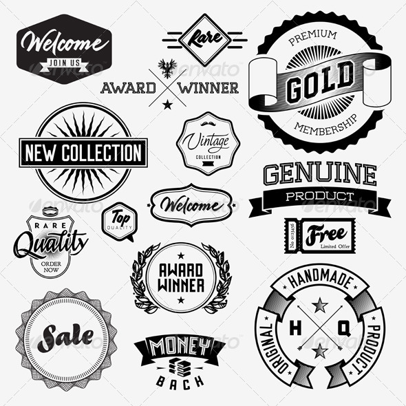 590x590 Vector Vintage Badges By Ildogesto Graphicriver