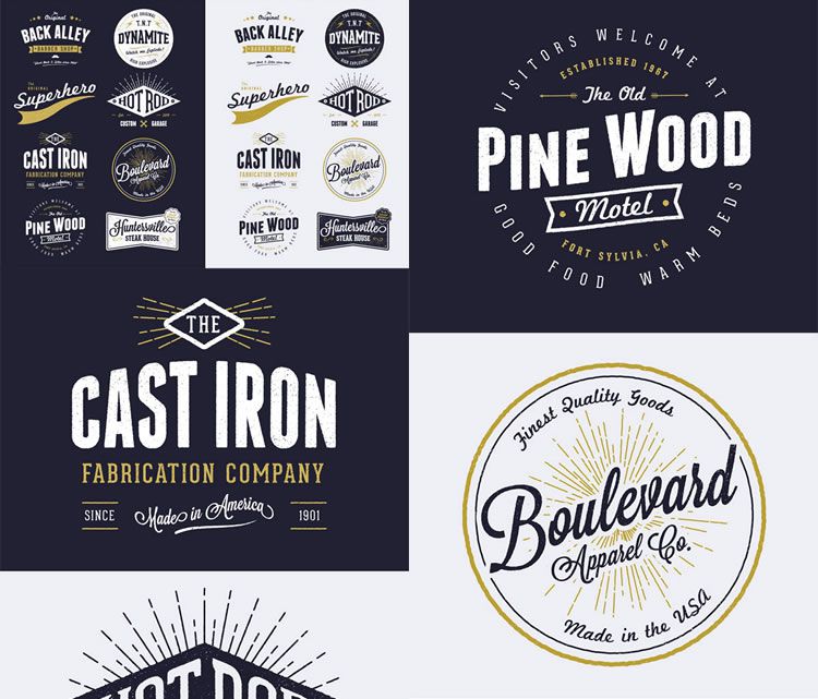 750x641 15 Free Vintage Logo Amp Badge Template Collections