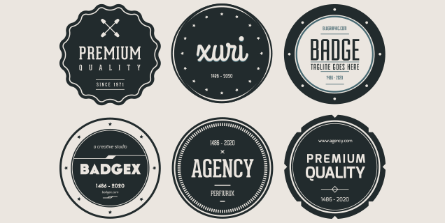 636x320 Free Hipster And Vintage Badges Pixelosaur Blog