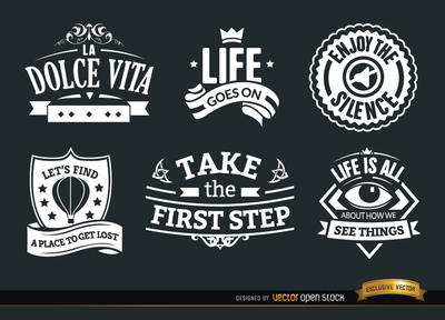 400x288 6 Inspirational Vintage Badges Vector Free Vector Download In