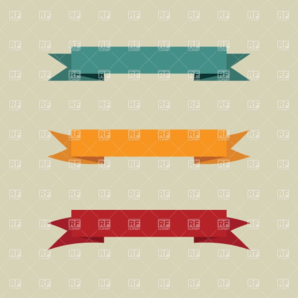 1200x1200 Set Of Simple Vintage Banners Vector Image Vector Artwork Of