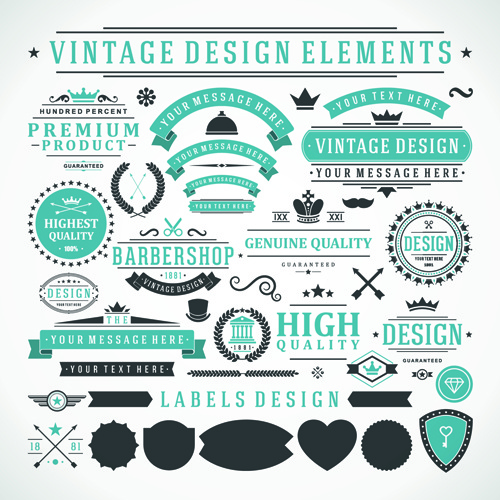 500x500 Vintage Robbon Banner With Labels Vector Free Vector In
