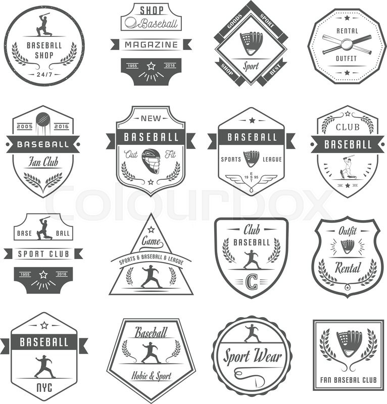 766x800 Set Of Vintage Baseball Labels, Logo, Sign, Badges, Icons And