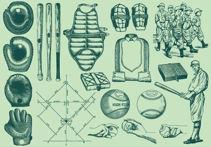 700x490 Vintage Baseball Elements