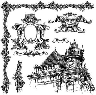 369x368 Vintage Flower Corner Border Free Vector Download (20,837 Free