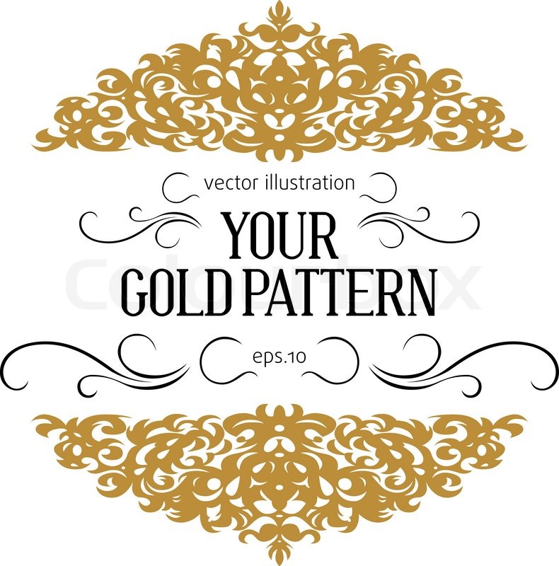 790x800 Vintage Golden Border Stock Vector Colourbox