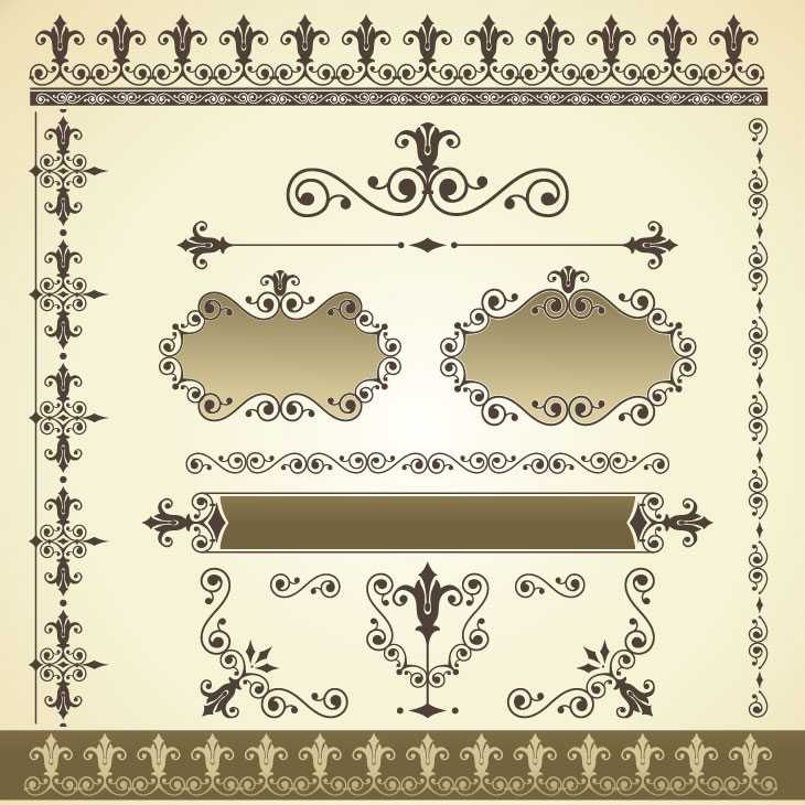 730x730 Vintage Patterns Border Vector 2 Vector Sources