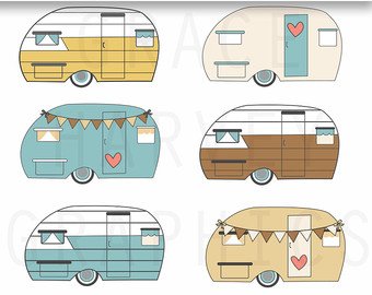 340x270 Vintage Camper Clipart
