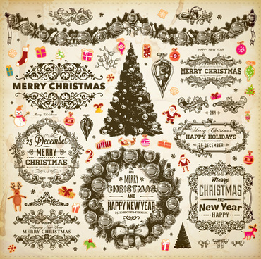 370x368 Free Vintage Christmas Vector Art Free Vector Download (217,500
