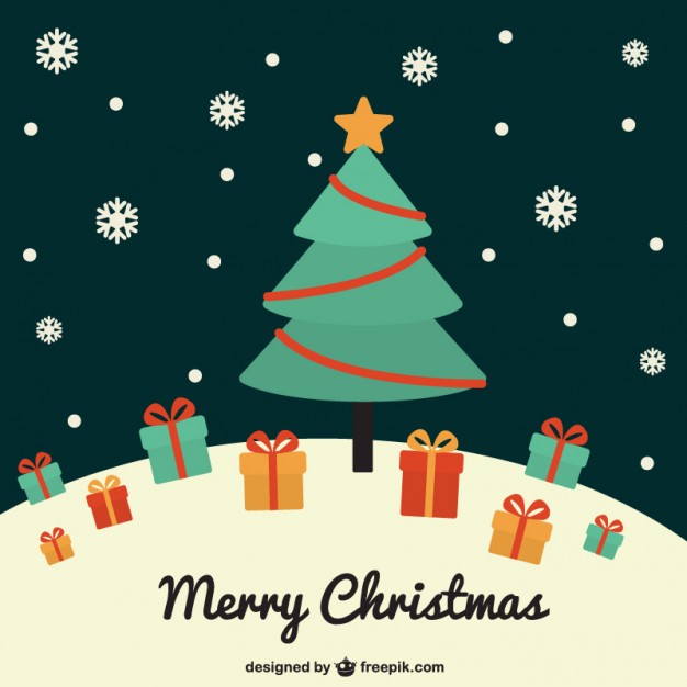 626x626 Vintage Christmas Tree Vector Vector Free Download
