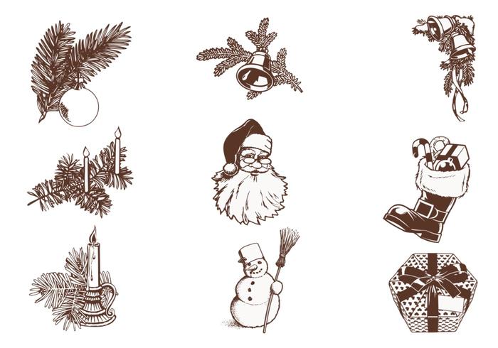700x490 Vintage Christmas Vector Pack