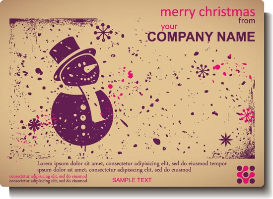 550x402 Vintage Christmas Vector Labels