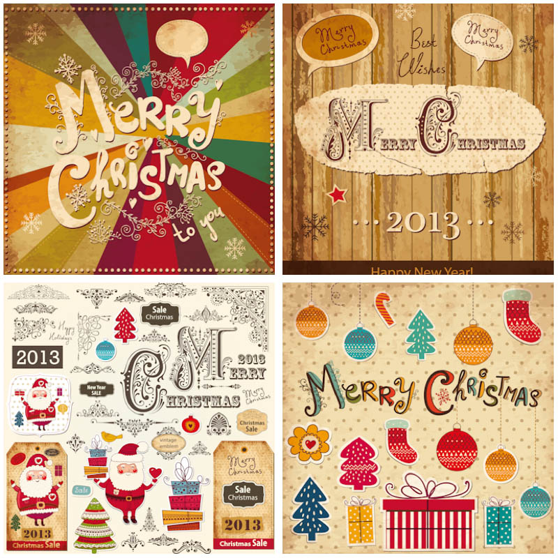 800x800 Decorative Vintage Christmas Decorations Vector Vector Graphics Blog
