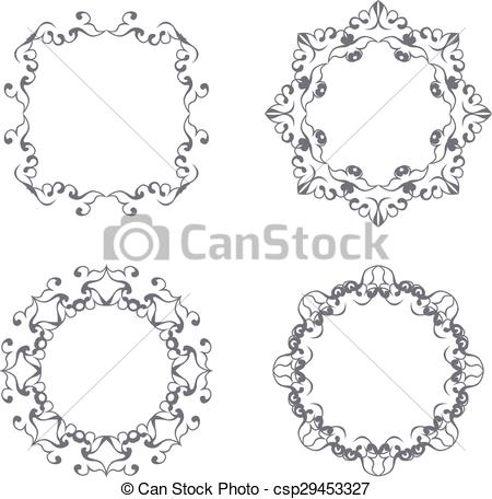 450x456 Set Of Vintage Circle Frames.