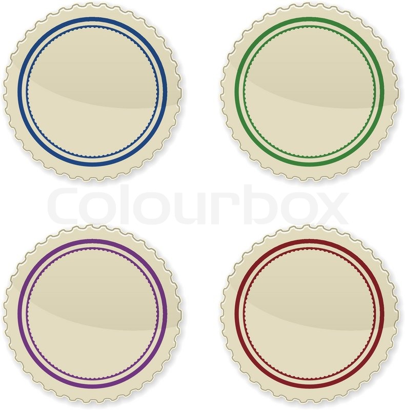 790x800 Set Of Vintage Circle Stamps, Vector Illustration Stock Vector