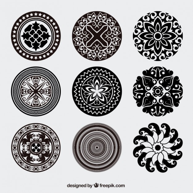 626x626 Vintage Rounded Ornaments Vector Free Download
