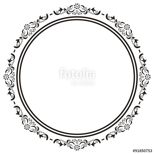 500x500 Circle Vintage Frame Vector Stock Image And Royalty Free Vector