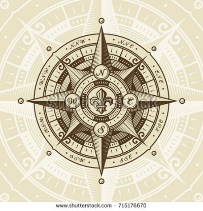 400x417 Vintage Compass Vector Stock Vector Brujula Compass