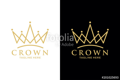 500x334 Geometric Vintage Creative Crown Abstract Logo Design Vector