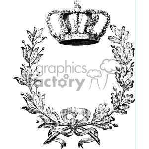 300x300 Royalty Free Vintage Crown And Wreath Vector Vintage 1900 Vector