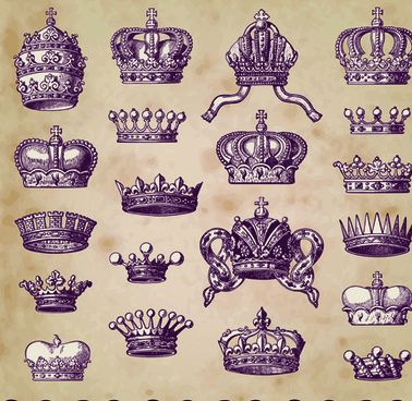 378x368 Vintage Logo Crown Free Vector Download (75,453 Free Vector) For