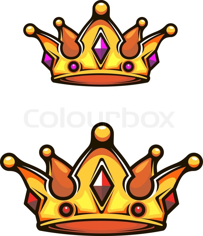 689x800 Vintage Royal Crown For Heraldry Design Isolated On White