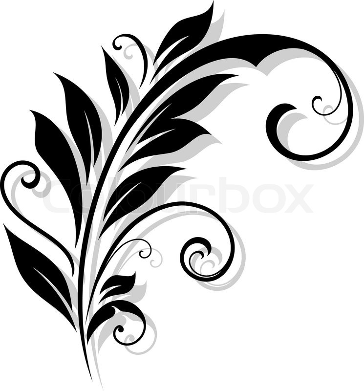 745x800 Vintage Floral Design Element Stock Vector Colourbox
