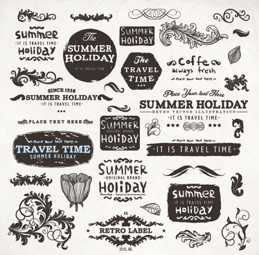 374x368 Vintage Elements Labels And Borders Vector Png Images, Backgrounds
