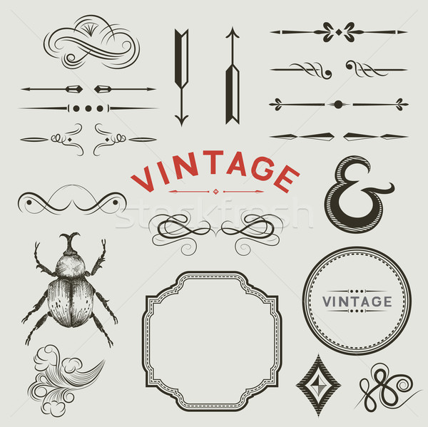 600x599 Vintage Vector Elements Vector Illustration James Thew