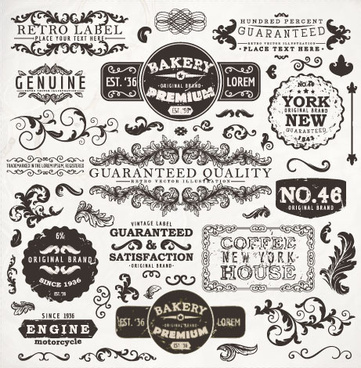 361x368 Vintage Elements Free Vector Download (33,016 Free Vector) For