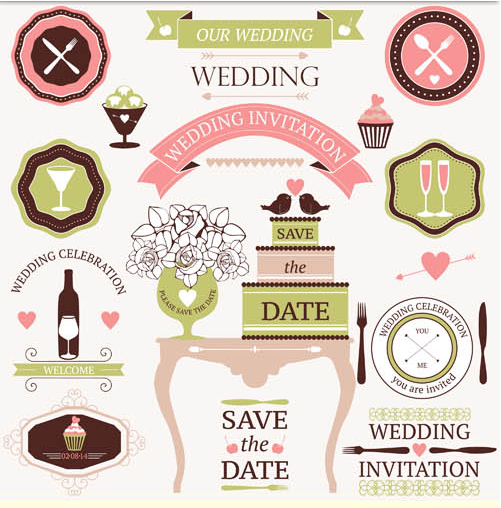 501x508 Wedding Vintage Elements Vector Ai Format Free Vector Download