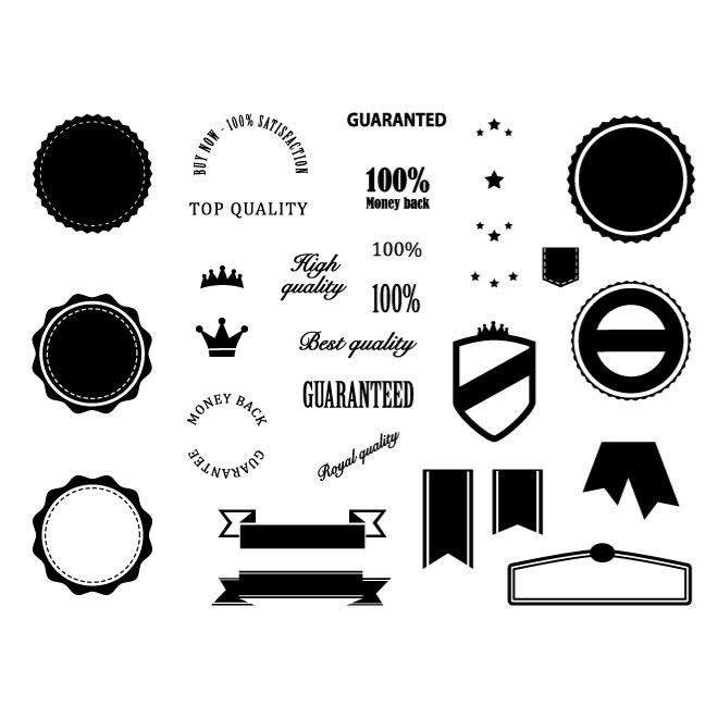 660x660 Retro Badge Vector Elements