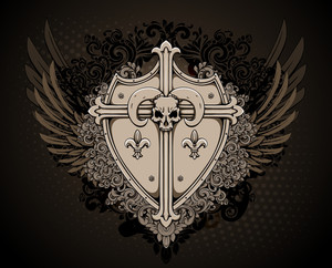 300x242 Vintage Emblems Set Vector Illustration Royalty Free Stock Image