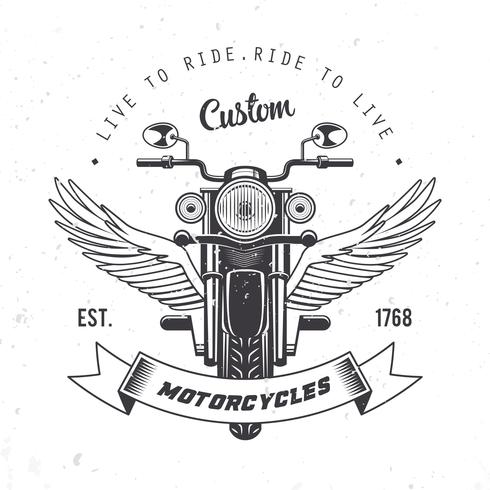 490x490 Vintage Motorcycle Emblem Vector