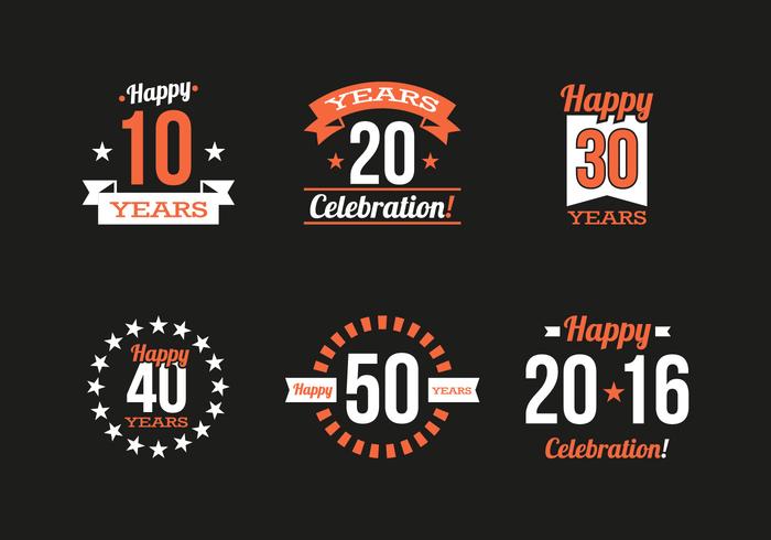 700x490 Anniversary Vintage Logos Vector