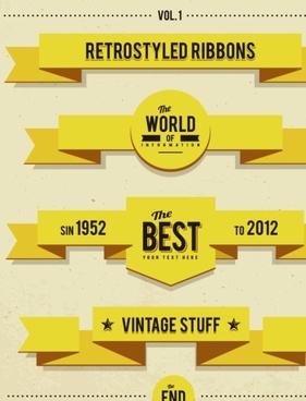 281x368 Vector Vintage Ribbons Eps Free Vector Download (180,686 Free