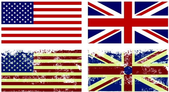 556x305 American And British Flag Vintage Vector Free Vector In Coreldraw