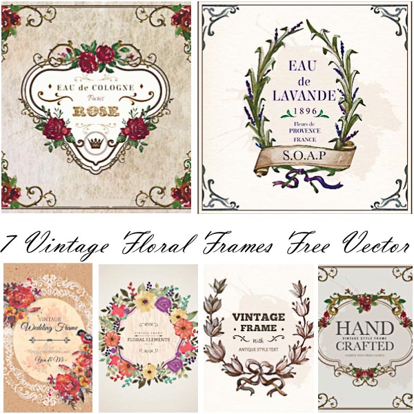 600x600 Ornamental Wedding Floral Frames Vector Free Download