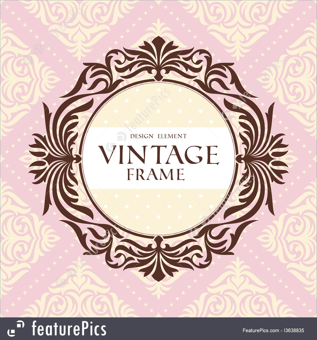 1300x1392 Templates Vintage Floral Frame