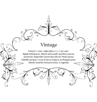 334x352 Vintage Floral Frame Vector Illustration Free Vector Download