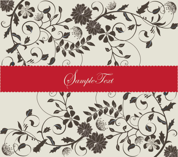 600x530 Vintage Floral Frame Vector Backgrounds Set 05 Free Download