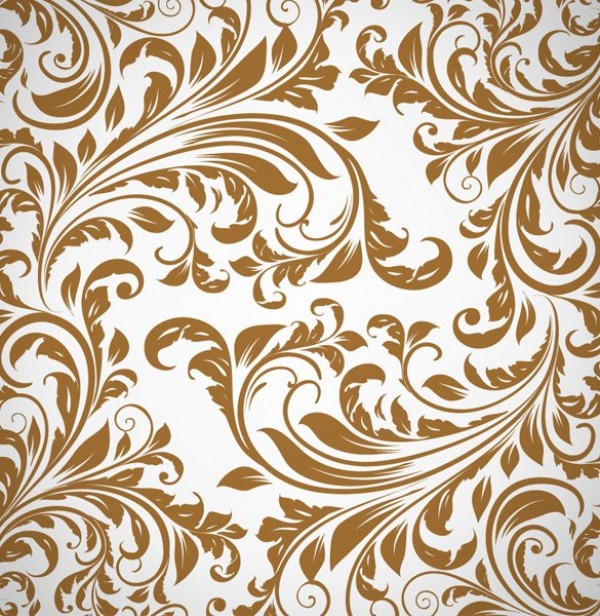 600x616 Vintage Floral Pattern Vector Background 13283