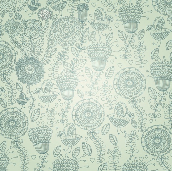550x544 Vintage Floral Vector Pattern Free Download Vintage Vectors